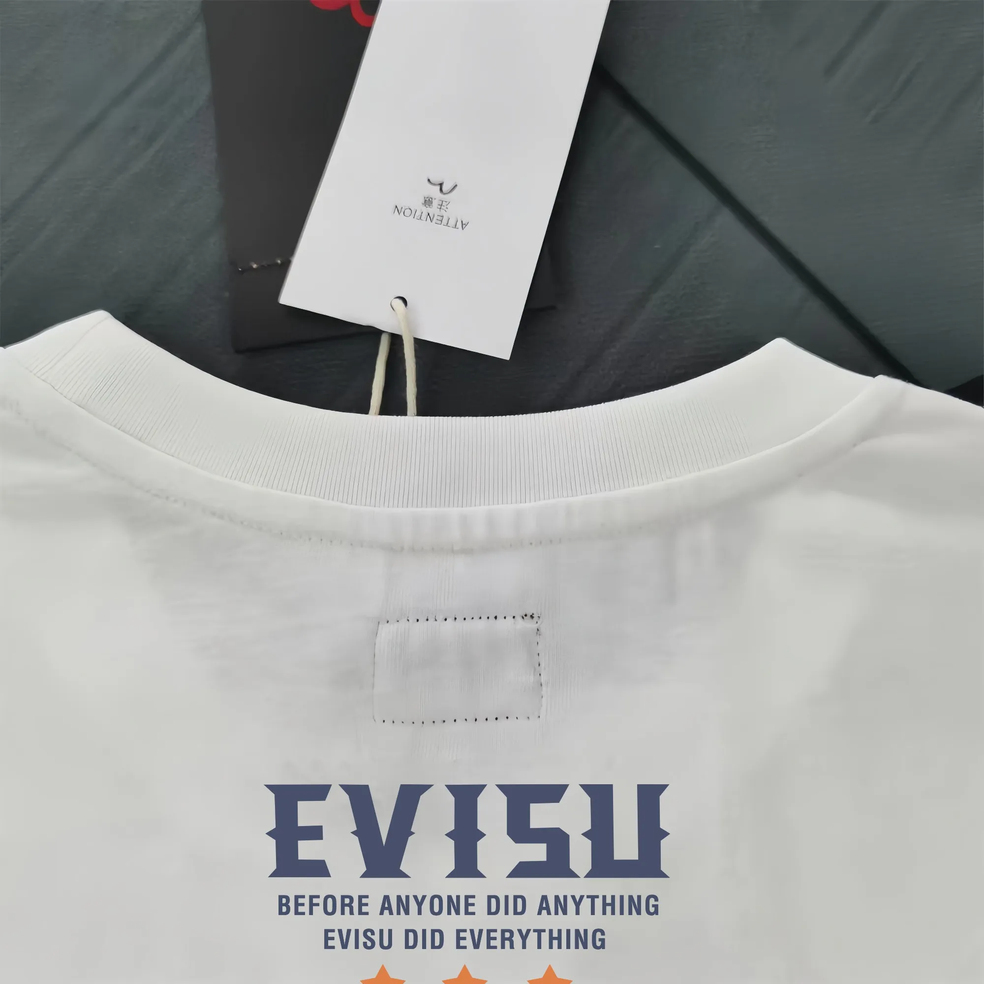 Evisu 2025New Arrival T ⚠ Quality⚠ Same Style T 。 ，Black S-XXL，White S-XXL，Gray M-XXL，Red S-XXL， Red M-XXL